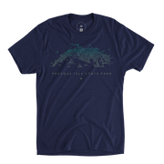 Presque Isle Map Tee - Navy