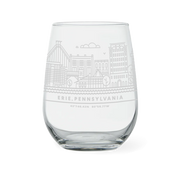 Erie Skyline Stemless Wine Glass