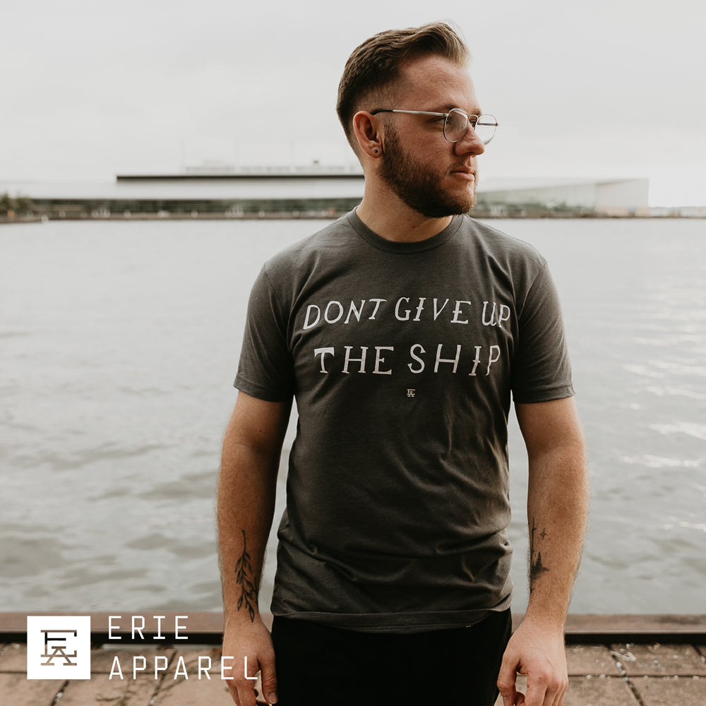 Don't Give Up the Ship Tee - Heather Grey